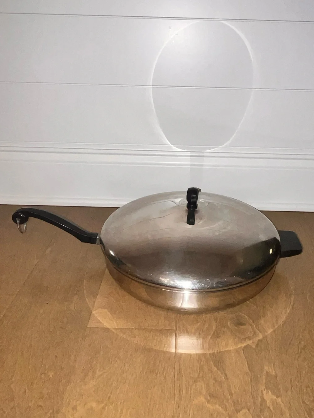 Farberware: Vintage 12” Skillet Aluminum Clad Stainless Steel With Lid